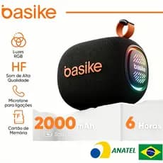 Basike Som ao ar livre portátil sem fio bluetooth alto-falante RGB cor luz cartão impermeável