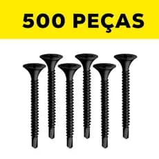 Kit 500 Parafusos para Drywall Trombeta Ponta Broca – Fixação Rápida e Segura