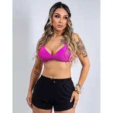 Saída De Praia Shortinho Curto Cintura Alta Short Molinho Modelagem Larga Varias Cores Academia Liso