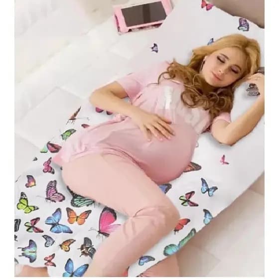 Fronha Para Travesseiro De Corpo Gestante 130x80cm Com Zíper Estampada Macia Confortável Enxoval Premium