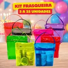 Kit 5 a 25 Necessaire Frasqueira Transparente Lembrancinha Festa Aniversário Organizador