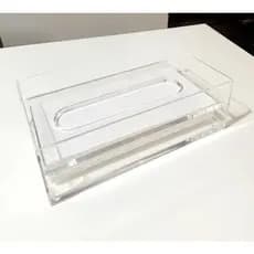 Caixa Porta Lenços De Papel Interfolha Acrilico Cristal Top