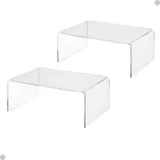 Organizador De Armario Geladeira Em Acrilico 30x19cm - 2pç Cor Transparente