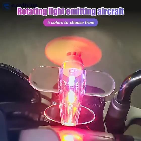 Aviãzinho com luz decoração para motocicletas veiculos