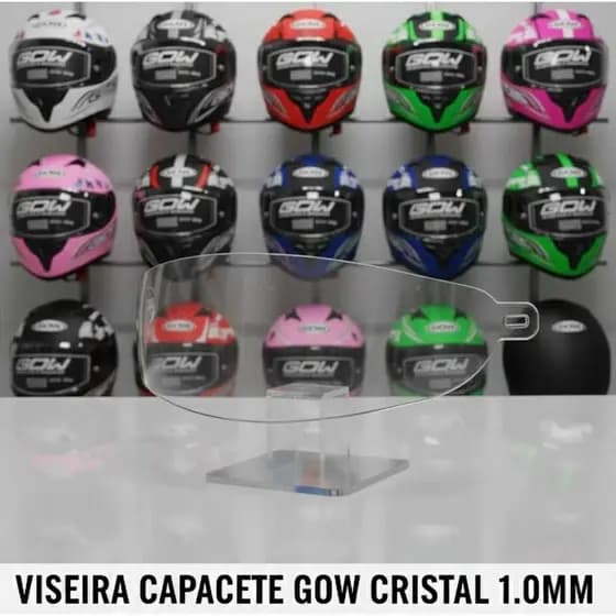 VISEIRA CAPACETE INTERLAGOS GOW 1,00MM CRISTAL