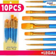 Kit Pincéis Profissionais Nylon - Para Aquarela, Óleo e Acrílico