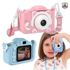 Mini Câmera Infantil Temática Unicórnio com Estojo de Silicone - Diversão com Fotos e Jogos
