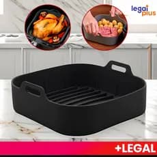 Forma de Silicone Quadrada para Airfryer 20cm Fritadeira Elétrica 4~6 Litros