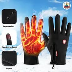Luva Térmica Unissex Impermeável para Moto e Bike com Touch Antiderrapante