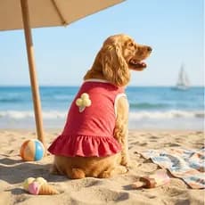 Vestido Pet Verão para Cachorro e Gato | Roupa Pet Sorvete Colorido Doce 3D