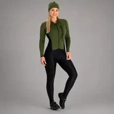 Macacão De Ciclismo Feminino Verde Militar Savancini Fun (1502)