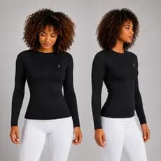 Kit 2 Camisas Segunda Pele Ciclismo Feminina Savancini UV50+ Antibacteriana Térmica Bike Ciclista Base Layer