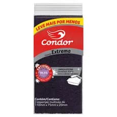 Condor - Esponja Lilás Antibac Limpeza Extrema | 3 Unidades Multiuso para Cozinha e Banheiro -Diário
