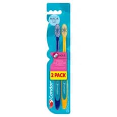 Condor - Escova Dental Agile Cabeça - M 2 Unidades - Cerdas Macias e Limpeza Higiene Bucal Eficiente