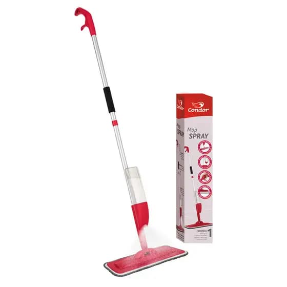 Condor- Mop Spray Com Reservatório, Esfregão De Microfibra, Limpeza Prática, Rápida  Sem Balde Pisos