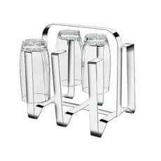 Escorredor De Copos Inox Mak Inox Duravel Prático Cozinha Inox Mamadeira