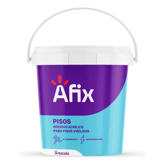 Cola Acrílica Piso Vinílico 4kg Afix Artecola Alto Rendimento Para Manta Réguas Placas Piso PVC
