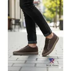 Sapatênis Masculino Café em Lona Leve Confortável Casual para Dia a Dia Trabalho RWS