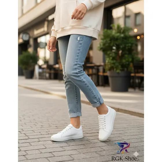 Tênis Feminino Branco Casual Leve Confortável Básico Dia a Dia – RWS.Shoes