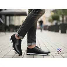 Sapato Social Masculino Preto Oxford de Amarrar Elegante para Trabalho – RWS.Shoes