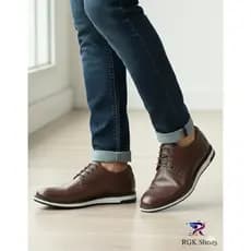Sapato Social Masculino Oxford Café  Clássico Elegante de Amarrar Trabalho RWS.Shoes