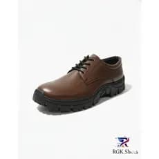 Sapato Masculino Social Café Tratorado de Amarrar Confortável e Resistente – RWS.Shoes