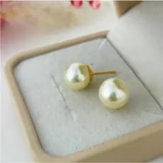 Par de Brinco de Pérola Clássico 5x5cm | Elegante e Atemporal | Feminino | Envio Imediato