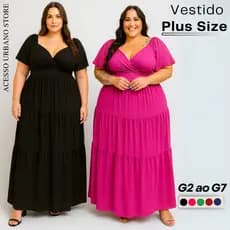 Vestido Feminino Longo Extra Grande Plus Size Confortável Evangélico Casamento Noivado Social Verão