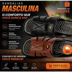 Sandália Franciscana Chinela Masculina Palmilha Ortopédica Ajuste Fivela