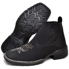 Botina mateira masculina country texana modelo de elástico cano curto