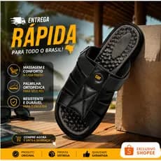 Sandália Franciscana Chinela Masculina Palmilha Ortopédica Ajuste Fivela