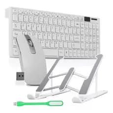 Kit Teclado E Mouse Sem Fio usb Wireless 2.4ghz  Óptico MingStore E  Suporte de mesa para notebook+ pilha