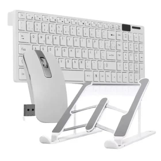 Kit Teclado E Mouse Sem Fio usb Wireless 2.4ghz  Óptico MingStore E  Suporte de mesa para notebook