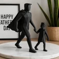 Presente Dia dos Pais Escultura Pai & Filho Celebre o Super-Herói da Sua Vida