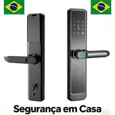 Fechadura Digital Biométrica Touch Screen | Sistema em Português - Eletrônica Segura