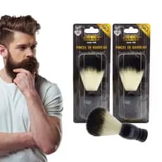 Escova Pincel de Barbear Premium Sekich Cerdas Suaves e Cabo Ergonômico Barbeiro Salão de Beleza