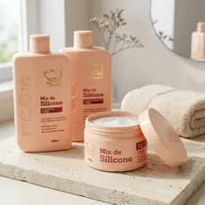 Kit Tratamento Capilar Mix De Silicone Soul Cosméticos Shampoo Condicionador Máscara Capilar