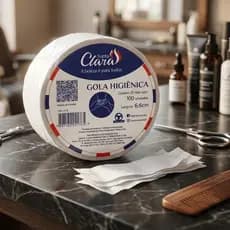 Gola Higiênica Rolo 100 Un Barbearia Salão Barba Cabelo Corte Descartável Barbeiro Cabeleireiro