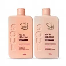 Kit Tratamento Capilar Shampoo Condicionador Mix De Silicone Soul Cosméticos Hidrata Nutre Fortalece
