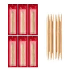 Palito de Madeira Ponta Fina Dupla BC-101 Classic 5 Peças Mundial Unhas Manicure Pedicure Cutícula