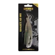 Navalha Navalhete Profissional Barba Cabelo Aço Inox Sekich Linha Gold