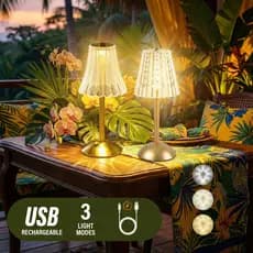 Lâmpada Abajur Mesa Com Barra De Led Sem Fio Touch Recarregável 3 Cores