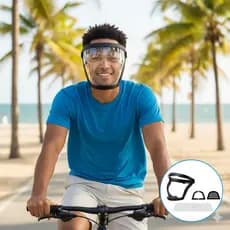 Máscara de Proteção Facial Transparente Face Shield com Filtro e Antiembaçamento, Segurança Total