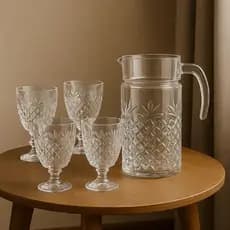 Conjunto Diamond com Jarra 1,48L e 6 Taças 200ml de Vidro