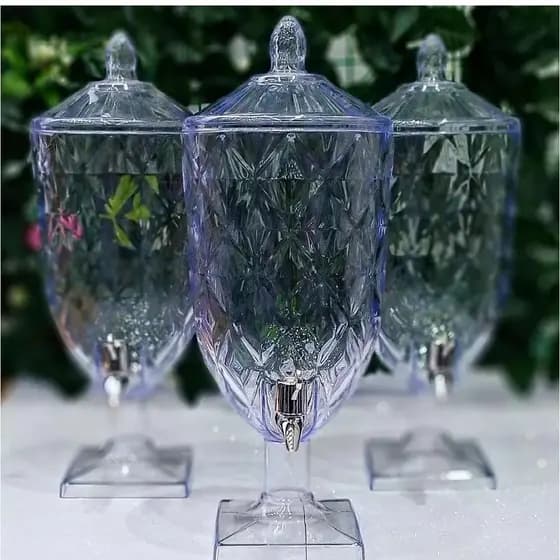Suqueira Diamond De Acrílico Transparente 4,5 Litros