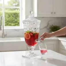 Suqueira Queen de Vidro 1,8L com Torneira Elegante Hauskraft
