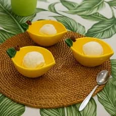 Conjunto Sobremesa 3 Bowls Limão Siciliano em Cerâmica
