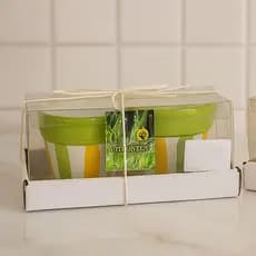 Vela Aromática Citronela Repelente Vaso Verde Decorativo