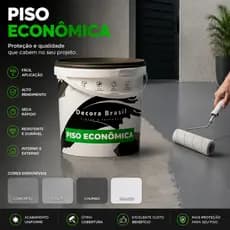 Tinta Piso Econômica Decora Brasil Concreto Cinza e Chumbo 800ml 3,6L