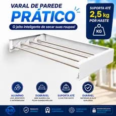 Varal Mágico Retrátil Ideal para Apartamentos e Casas Pequenas Prático Moderno e Menos Espaço